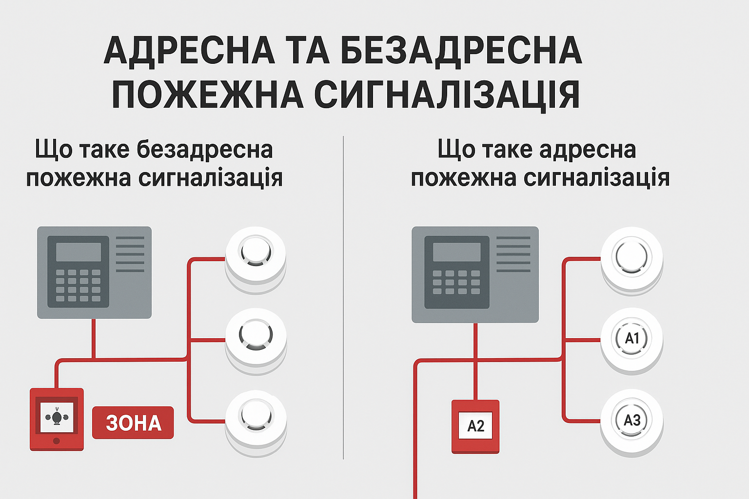 Адресна та безадресна пожежна сигналізація: що це таке, як обрати і чому це важливо - Вогнеборець Плюс