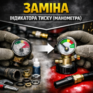 Заміна індикатора тиску (манометра)