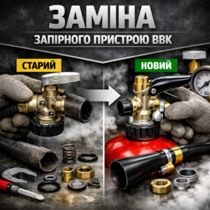 Заміна запірного пристрою вогнегасника ВВК