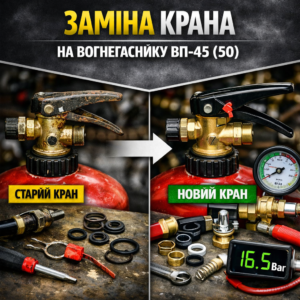 Заміна крана на вогнегаснику ВП-45 (50)