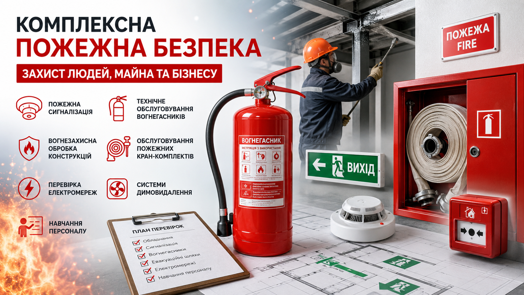 Комплексна пожежна безпека підприємства: чому важливо довіряти професіоналам - Вогнеборець Плюс